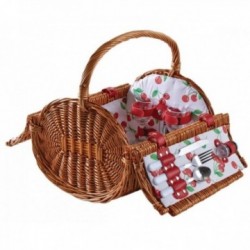 Round picnic basket in...