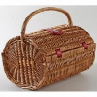 Cart Picnic Round Clear Wicker 2 Covered