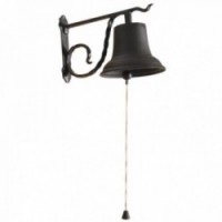 Ampia parete in ghisa 30 cm | Campana rustica porta all'aperto e campanello da giardino vintage