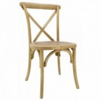 Stackable elm wood bistro chair