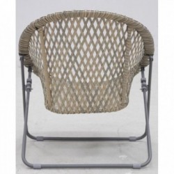 Gray Polyrésine Garden Living Room 2 Fotele + 1 stół