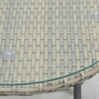 Gray Polyrésine Garden Living Room 2 Fotele + 1 stół