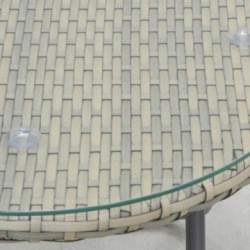 Gray Polyrésine Garden Living Room 2 Fotele + 1 stół