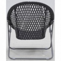 Musta Polyresin Puutarha Olohuone 2 Nojatuolit + 1 pöytä