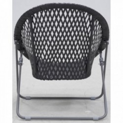 Musta Polyresin Puutarha Olohuone 2 Nojatuolit + 1 pöytä