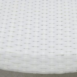 Hvit Polyresin Hagemøbler 2 Lenestoler + 1 Tabell