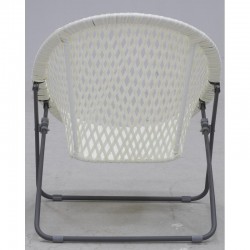 Bianco Polyresin Mobili da giardino 2 Poltrone + 1 tavolo