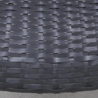 Black Polyresin Garden Living Room 2 Fotele + 1 stół