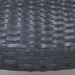 Black Polyresin Garden Living Room 2 Fotele + 1 stół