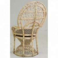 Emmanuelle nojatuoli luonnollisessa rottinkilla