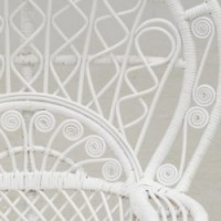 Emmanuelle Sessel aus weißem Rattan