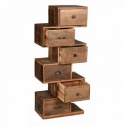 Dresser Zig Zag Recyclear Wood Craft - Unieke opbergkast met metalen handvatten