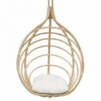 Balanço de jardim pendurado cana natural de rattan