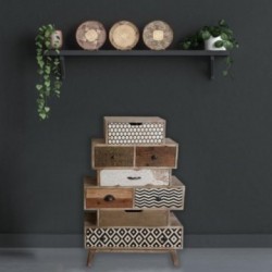 Dresser Design Zig-Zag przez Mango 8 szuflady