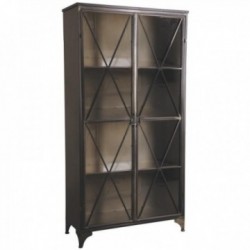 Metal and glass cabinet...