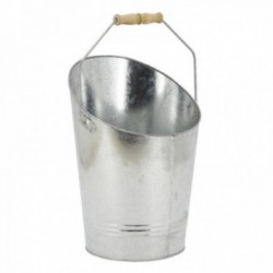 Galvanized metal ash bucket...
