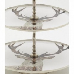 Aluminum and resin kitchen caddy, deer decor, 3 tiers