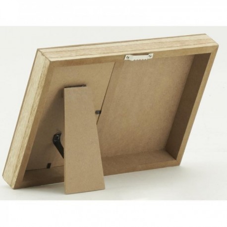 Deknudt Frames S65KQ2-10.0X15.0 - Cornice portafoto, a 2 vani, con passepartout doppio, in legno color marrone 34 x 24,5 x 2,3 cm