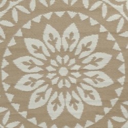Round outdoor garden carpet in beige polypropylene ø150