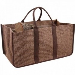 Checkered checkered laminated jute log bag