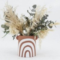 Terrakotta keraaminen pyöreä maljakko