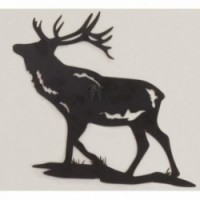 Aged Metal Wall Decor Cerf | Metal bord silhuet skov rustik design