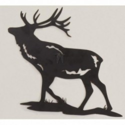 Decoração de parede de metal envelhecida Cerf | Projeto rústico da floresta da silhueta da mesa de metal