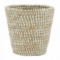 Corbeilles à papier de bureau en jonc naturel