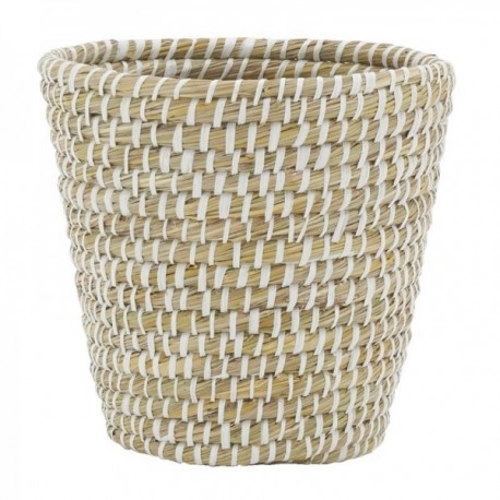 Corbeilles à papier de bureau en jonc naturel