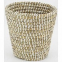Natural rush waste paper baskets