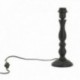 Black stained wooden lamp foot without lampshade, foot lamp