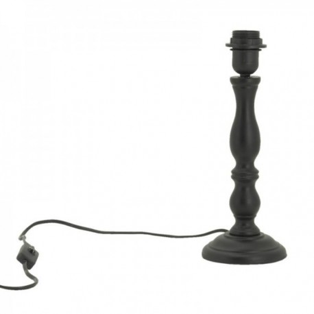 Lamp base in black stained wood