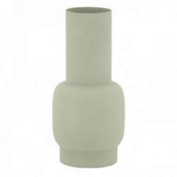 Jasnozielony metalowy wazon