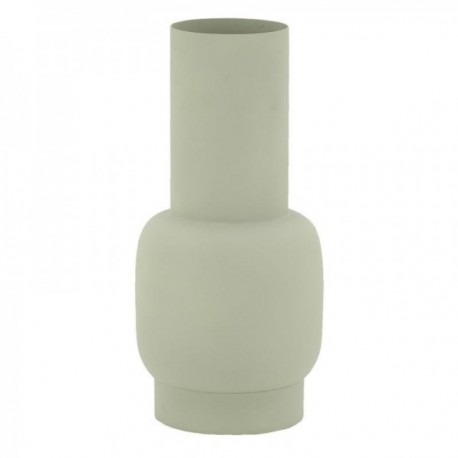 Jasnozielony metalowy wazon