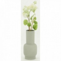 Light green matte metal vase