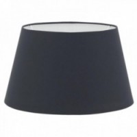 Schwarzer Baumwolllampenschirm Ø 40 cm für Haltung Lampe: Runder Schirm Konische Schwarz Stilvolle Leuchte Lounge & Zimmer