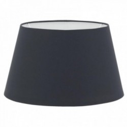 Black cotton lampshade Ø 40 cm for pose lamp: round shade conical black stylish luminaire lounge & room