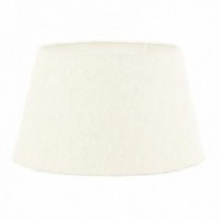 Sombra de lino blanca Ø 40 cm para lámpara: lámpara redonda Tela cilíndrica Blanco Deco Luminaria doméstica Chic
