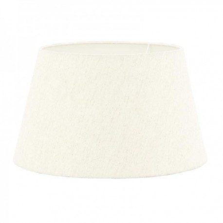 Sombra de lino blanca Ø 40 cm para lámpara: lámpara redonda Tela cilíndrica Blanco Deco Luminaria doméstica Chic