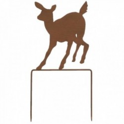 Faon à planter en métal effet rouillé Décoration de jardin