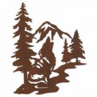 Wolf Metal Seal Decoration