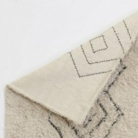 Dywanowa zejście naturalna bawełna i czarny 60 x 90