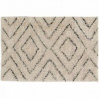 Mattojen laskeutuminen luonnollinen puuvilla ja mustat 60 x 90