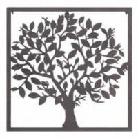 Wall Decoration Tree of Life in Black Metal: Chic & Modern Metal Art Sculpture for living room and bedroom