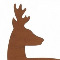 Deer kasvi metalli ruosteinen vaikutus puutarhan koristelu