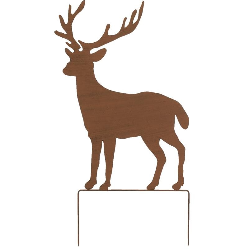 Décoration Murale Cerf En Métal Personnalisable - LED - Cadeau Chasseur Ou Décoration Patio