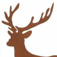 Cerf en métal à planter effet rouillé Décoration de jardin