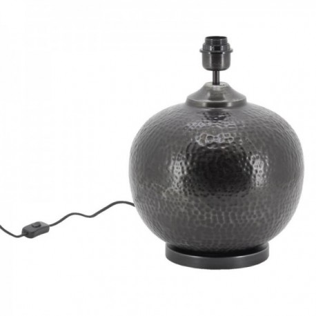 Hammered Black Metal Lamp Foot: Hammered Metal Metal Lamp Holder Black Design & Side Lighting