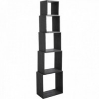 Musta Paulownia Wood Square Cubes Hyllyt