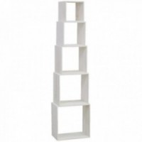 Hyllyt 5 valkoista puutulkkia pinoon